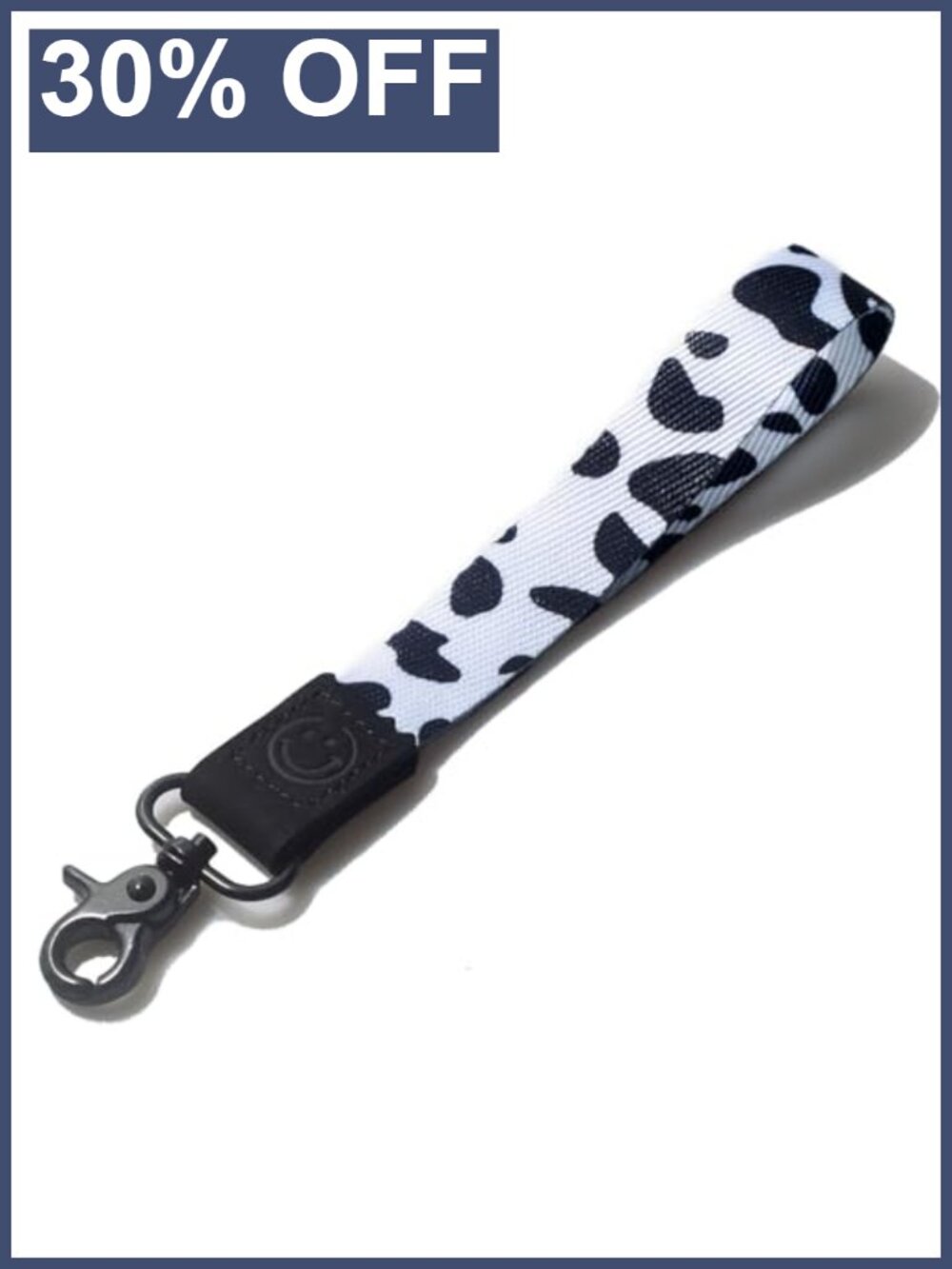 Cow Print Wristlet Lanyard Keychain for Car Keys & Badges